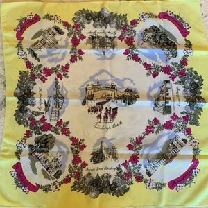 Scottish souvenir scarf yellow